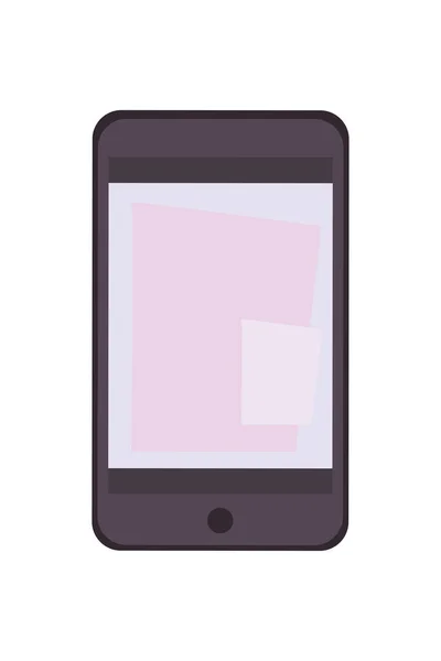 Illustration Smartphone Plat Sur Blanc — Image vectorielle