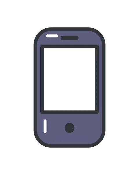Plat Grijs Smartphone Ontwerp Wit — Stockvector
