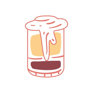 Sütlü sütlü kahve bardağı.