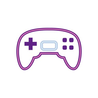 düz neon kontrol simgesi beyaz üzerine