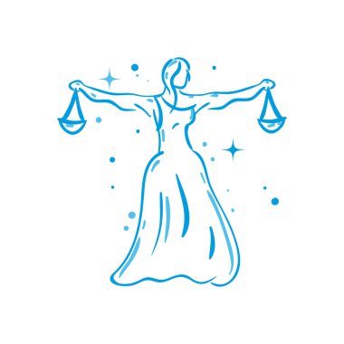 Düz Terazi takımyıldızı üzerine beyaz