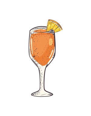 Portakal dilimli portakal kokteyli.