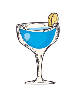 limonlu mavi kokteyl tasarımı