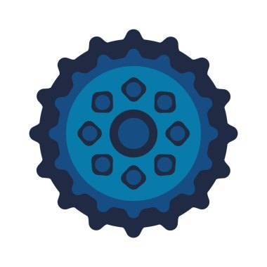 Beyaz yerine mavi çark çizimi