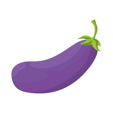 sağlıklı patlıcan tasarımı beyaz üzerine