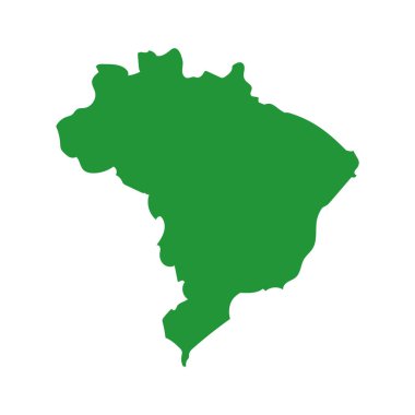 Brezilya haritası beyaz üzerine dizayn