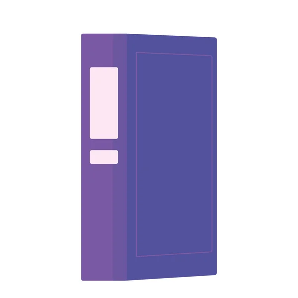 Libro Cierre Púrpura Sobre Blanco — Vector de stock