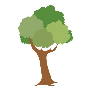 Beyaz üzerine büyük ağaç tasarımı