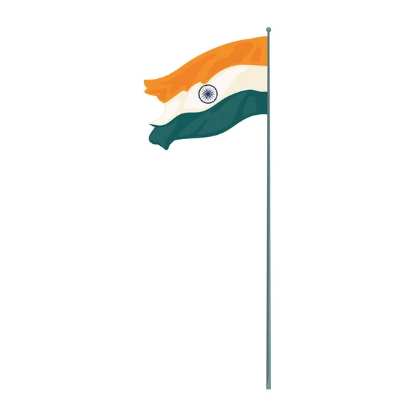 Indian Flag Design White — Wektor stockowy