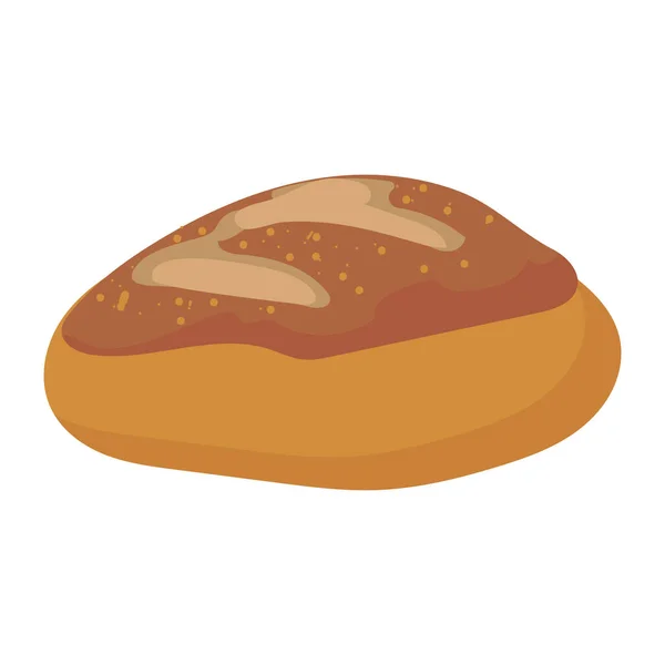 Gebackenes Brot Illustration Über Weiß — Stockvektor