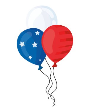 ABD balonları helyum izole simgesi