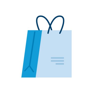 düz alışveriş torbası tasarımı beyaz üzerine