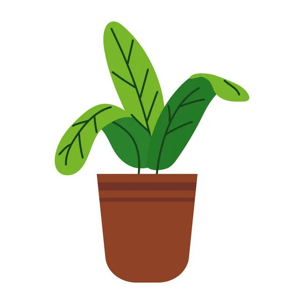 Plant Pot White — Stock Vector