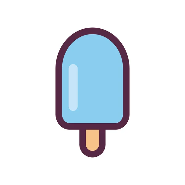 Flat Ice Cream Stick White — Stock Vector