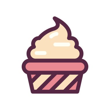 Düz dondurma beyaz bardakta