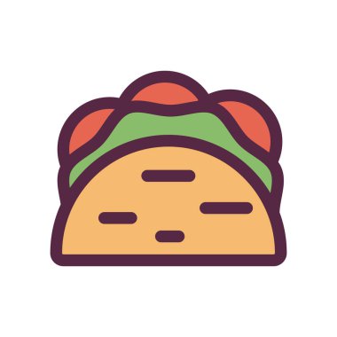 düz serin tako tasarımı beyaz üzerinde