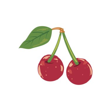 bembeyaz üzerine taze kiraz tasarımı