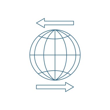 beyaz yerine düz güzel dünya çizimi