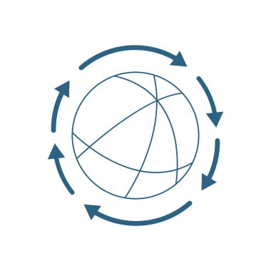 beyaz üzerine düz şirin dünya çizimi