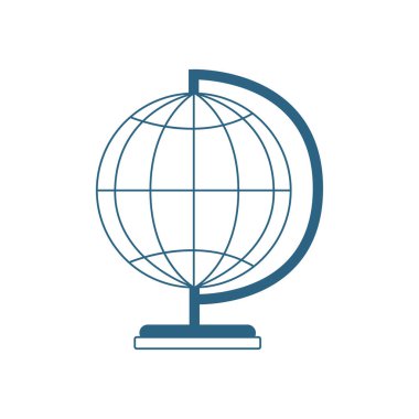 düz kolej dünyası beyazlar üzerinde