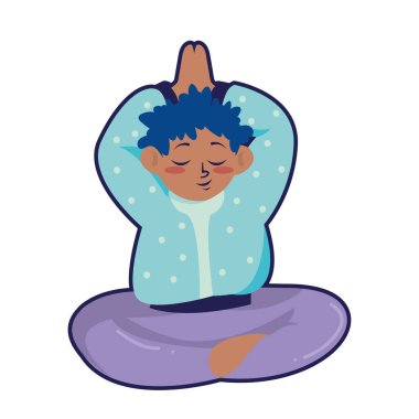 Beyaz üzerinde gerinen tatlı çocuk.