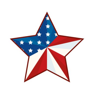 Birleşik Devletler yıldızı beyazın üstünde