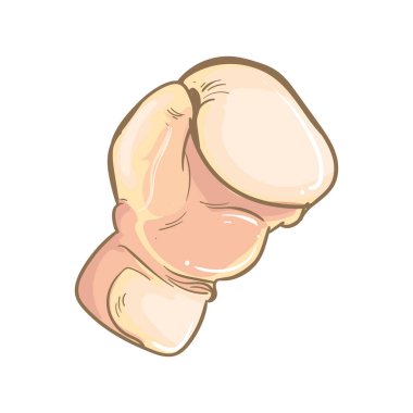 beyaz boks eldiveni izole edilmiş simge