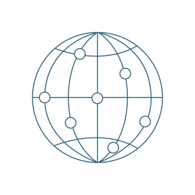 bağlantı noktaları olan düz şirin dünya tasarımı