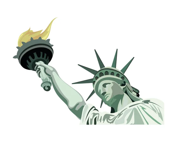 Liberty Statue Design White — Stock Vector