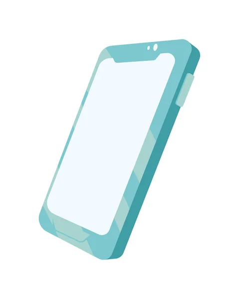 白色上方的蓝色智能手机设计 — 图库矢量图片