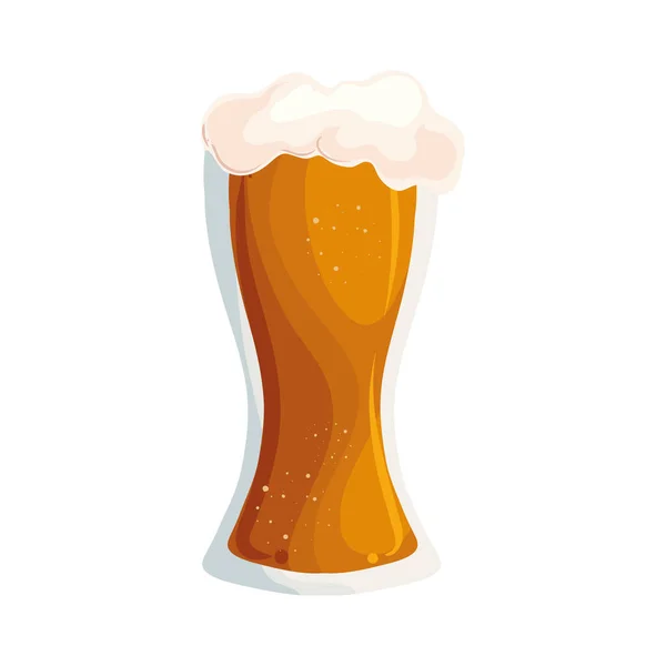 Caneca Cerveja Design Sobre Branco — Vetor de Stock