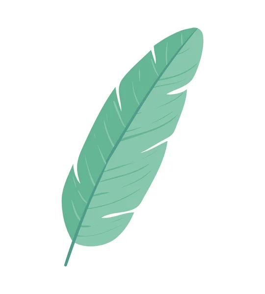 Green Leaf Design White — Stock Vector