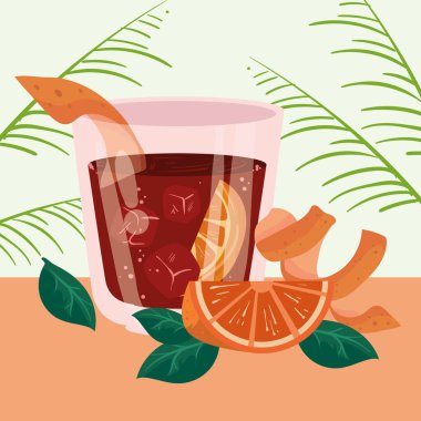 Soğuk negroni kokteyli posteri
