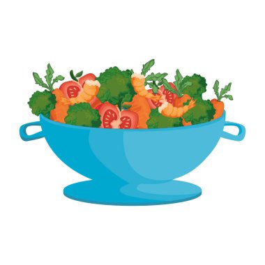 Salata kasesi tasarımı beyaz üzerine