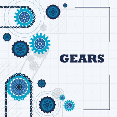 Üzerinde harfler olan mavi vites posteri