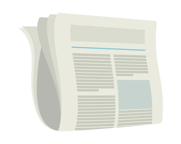 Klasik Gazete Ikiye Katlandı — Stok Vektör