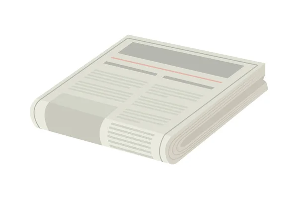 Beyaz Arkaplanda Katlanmış Gazete Simgesi — Stok Vektör