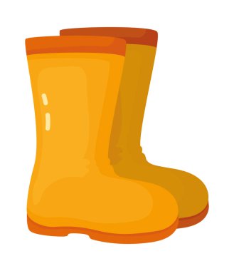 beyaz arkaplanda yağmur botları simgesi