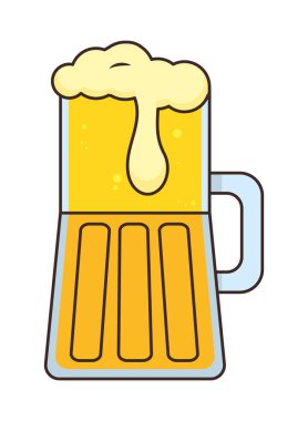 Beyaz arka planda bira bardağı