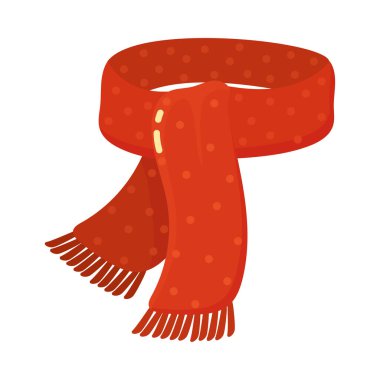 Beyaz arkaplanda kırmızı eşarp simgesi