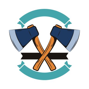 Beyaz arkaplanda çapraz eksen rozeti