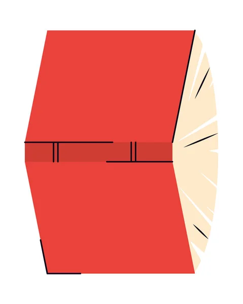 白い背景の赤い本 — ストックベクタ