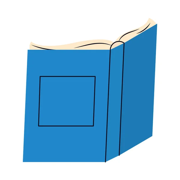 Μπλε Βιβλίο Εικονίδιο Άσπρο Φόντο — Διανυσματικό Αρχείο