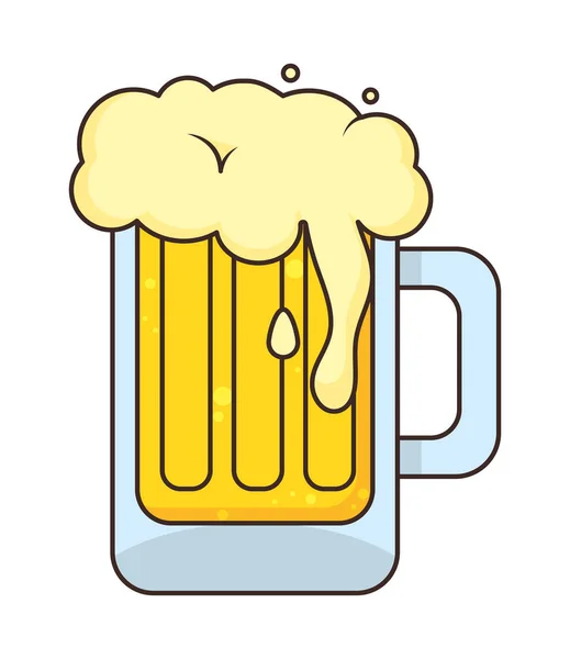 Bierkrug Symbol Auf Weißem Hintergrund — Stockvektor