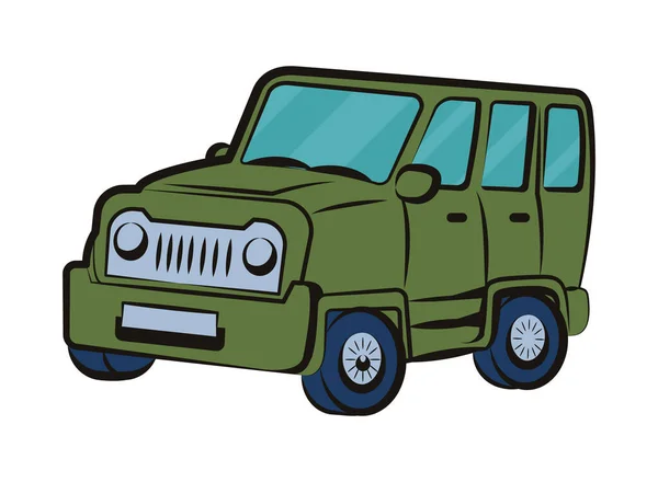 Grüne Geländewagen Ikone — Stockvektor