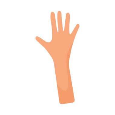 Beyaz arkaplanda el simgesini aç