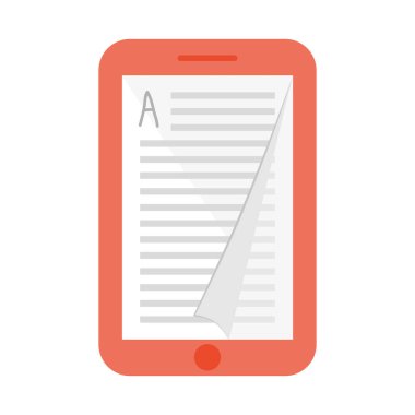 Ekranda kitap sayfası olan cep telefonu