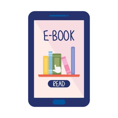 Ekranda kitap olan cep telefonu