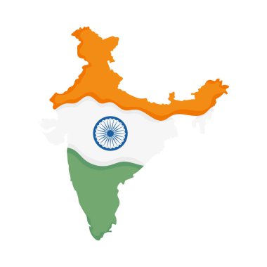 india map with flag design