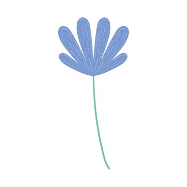 Beyaz arkaplanda güzel çiçek simgesi